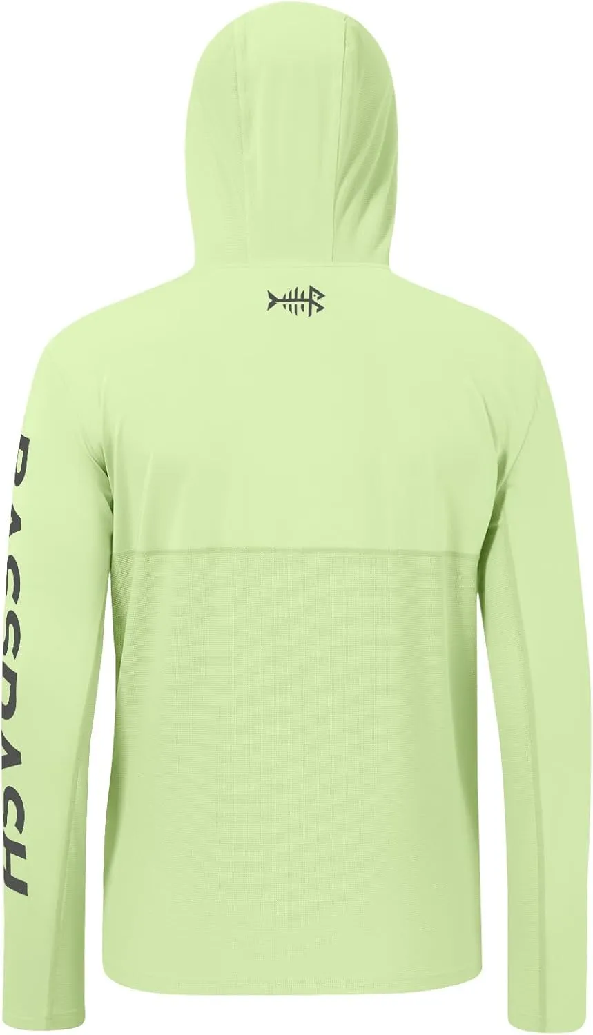 BASSDASH UPF 50  Men??s UV Sun Protection Long Sleeve Performance Fishing Hoodie Hooded Shirts