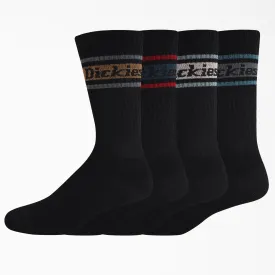 Dickies 4-Pack Skate Rugby Socks - Black/Fall Stripe (BSF)