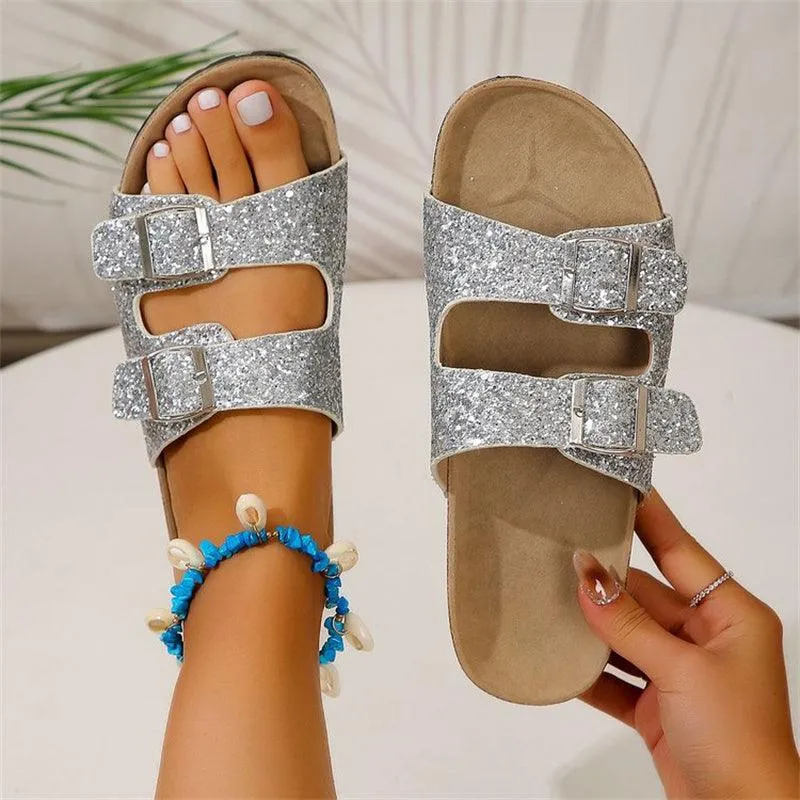 Double Buckle Sandals For Women