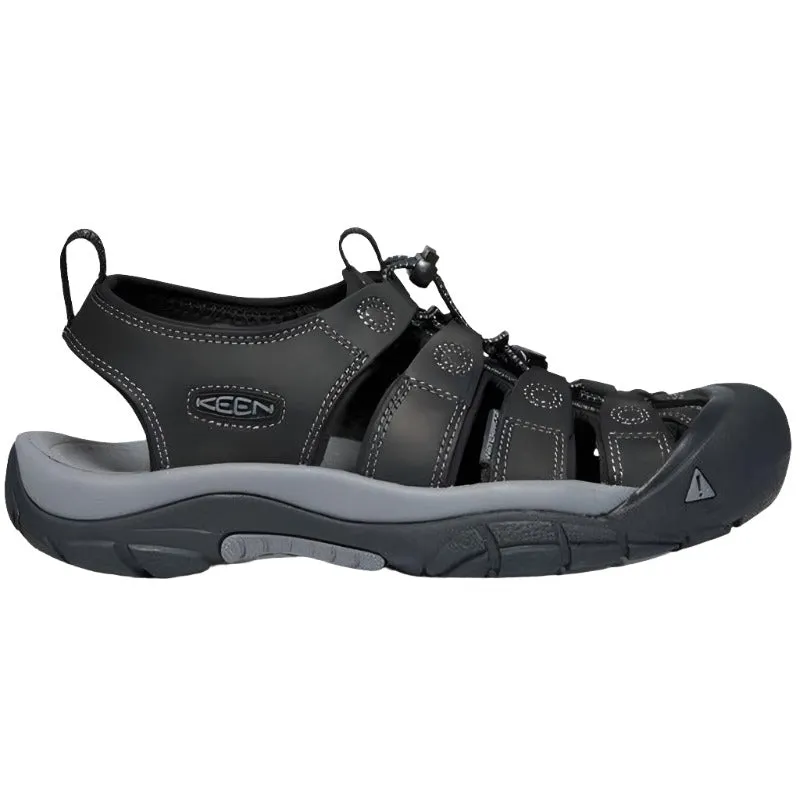 Keen Newport Men's Leather Waterproof Walking Sandals -  Black Steel/Grey