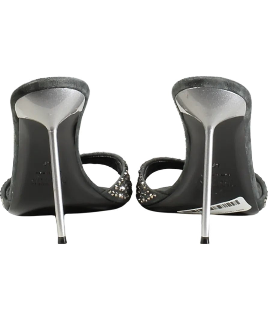 Paris Texas Grey Suede Holly Lidia Mules UK 7 EU 40 👠