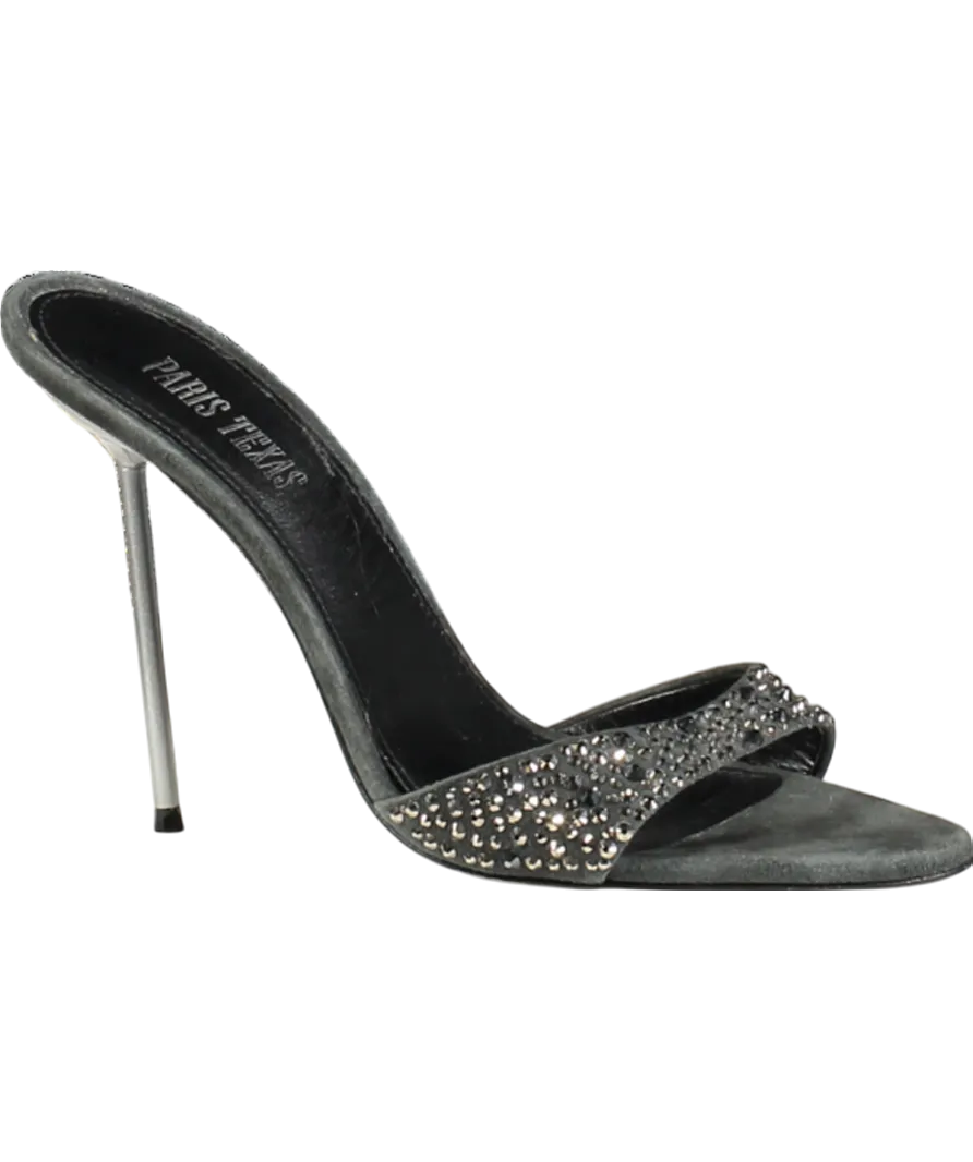 Paris Texas Grey Suede Holly Lidia Mules UK 7 EU 40 👠