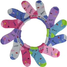 Wholesale 12 Pairs Lady Girls Ankle Socks Low Cut Assorted Colors S18355