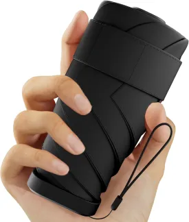 Windproof Mini Travel Folding Umbrella - UPF 50  Sun & Rain Protection, Small Compact Lightweight Design Fits in Pocket or Bag, Eco-Friendly Fabric Wallet Umbrella for Commuter, Men Women Boys Girls